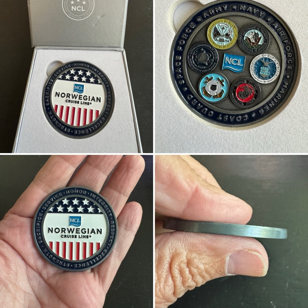 NCL Norwegian Cruise Line Military Members Commemorative Coin